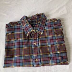 Ralph Lauren Casual Button Down Shirt Blue and Red